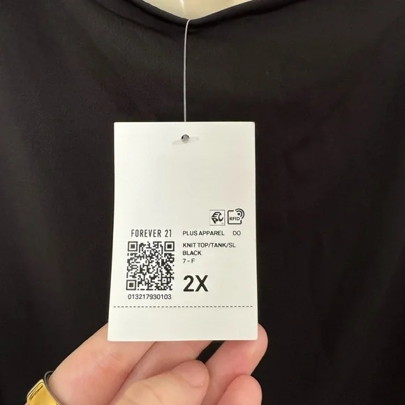 Forever 21 Black Tank Top with White Tie Straps - Picture 11 of 13